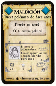 Carta de Munchking con temática política.